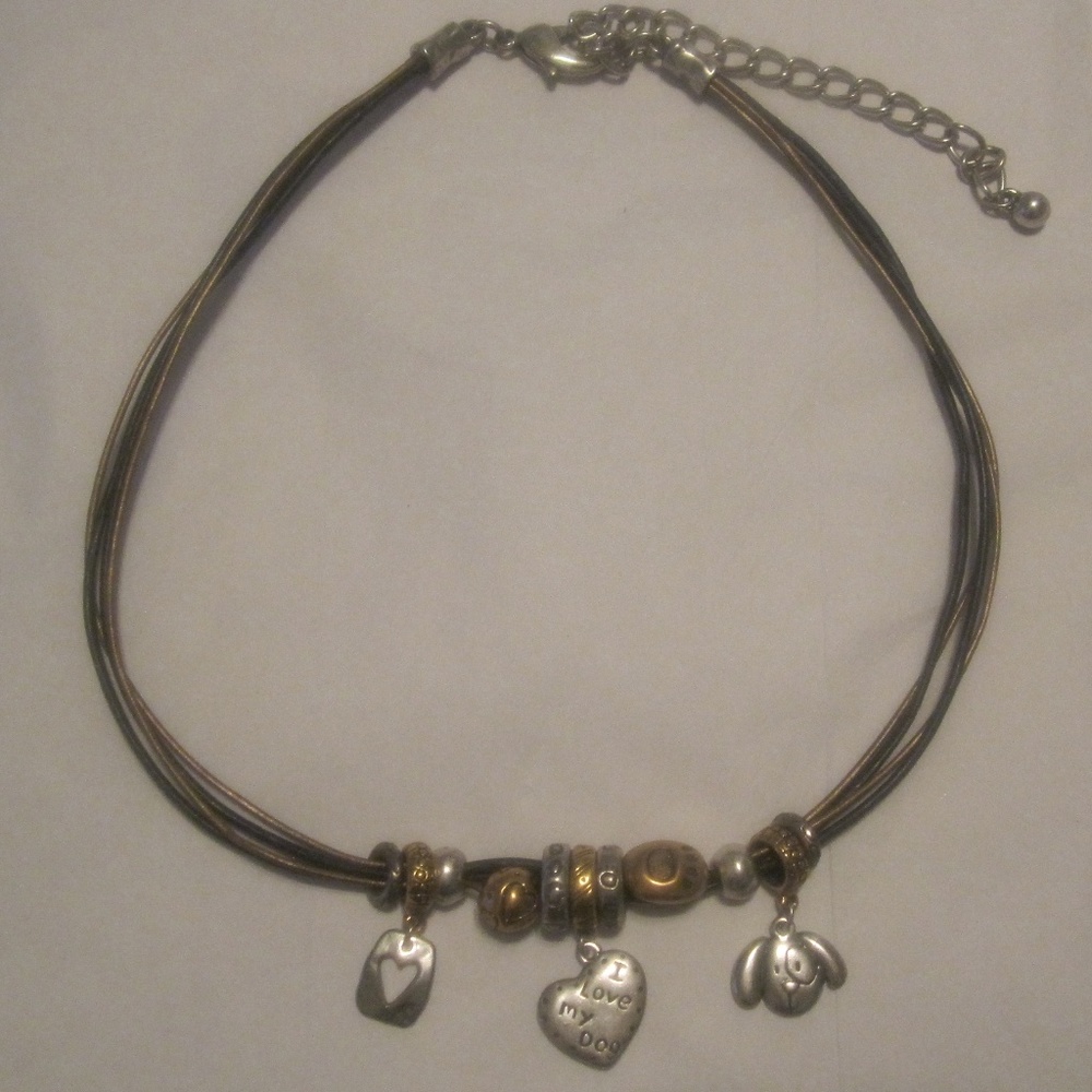 Chico's "I Love My Dog" Charm Necklace